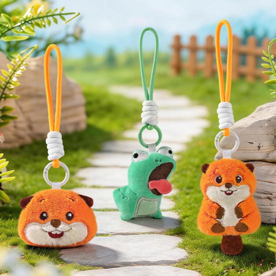 Portachiavi Ciondolo Peluche Yousheng, Peluche Morbido con Imbottitura Design Lucertola Castoro, Regalo di Compleanno Accessorio da Collezione