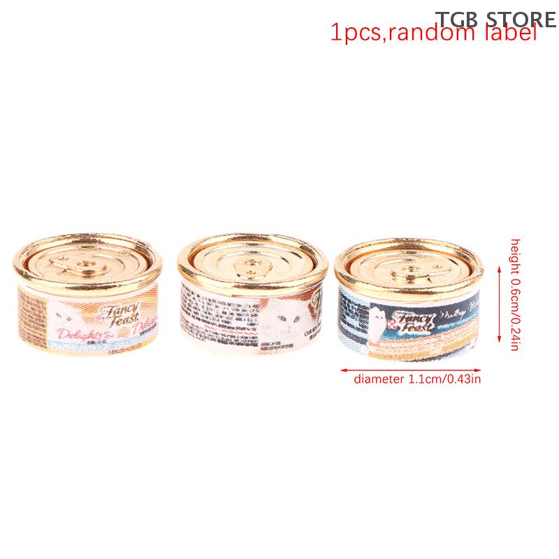 1/12 Simulation Cat Can Mini Cat Food Toy Dolls House Home Decorations Pretend Play Toys