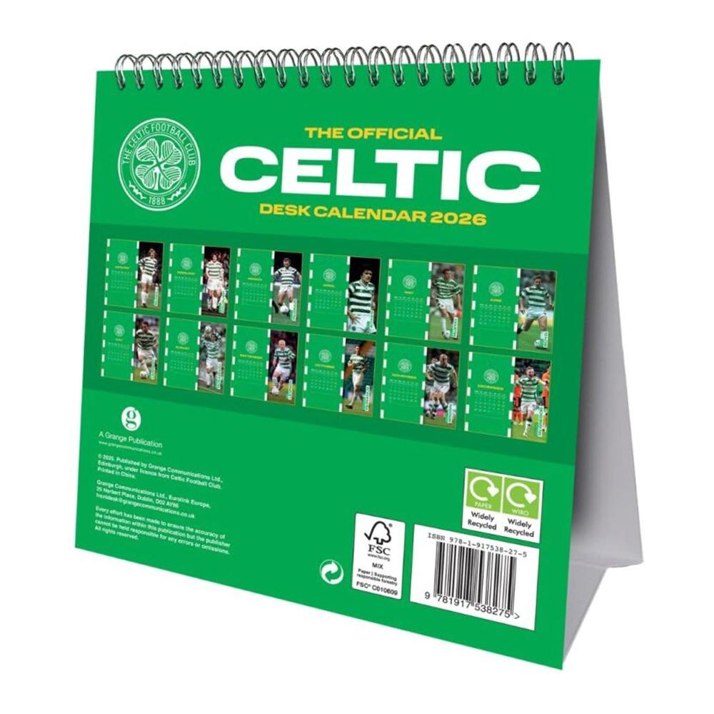 Celtic FC 2026 Crest Desktop Calendar