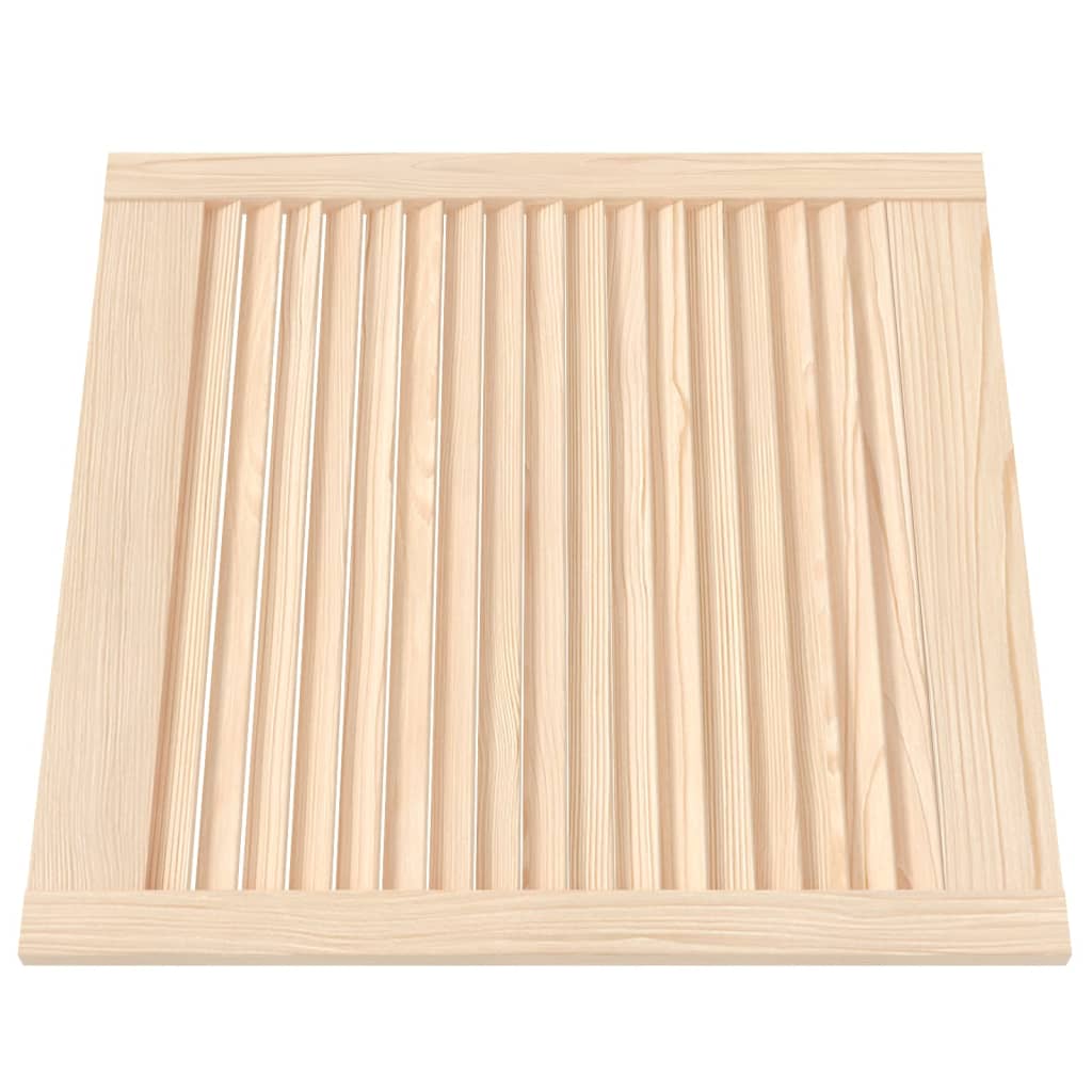 Cabinet Door with Louvered Design 61.5 X 59.4 Cm Solid Pine Wood