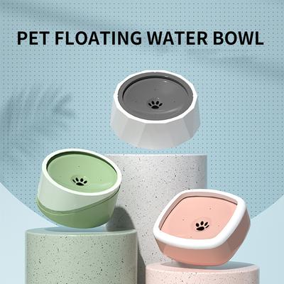 Floating Non-Wetting Mouth Cat Bowl Without Spill, Drinking Water Dispenser, Anti-Over Dog Bowl, 1L, 1.5L