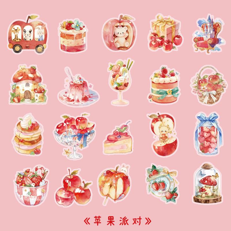 Island Letter PET Sticker Pack Fresh Fruit Dessert Journal Decoration Material for Scrapbook Craft Supply