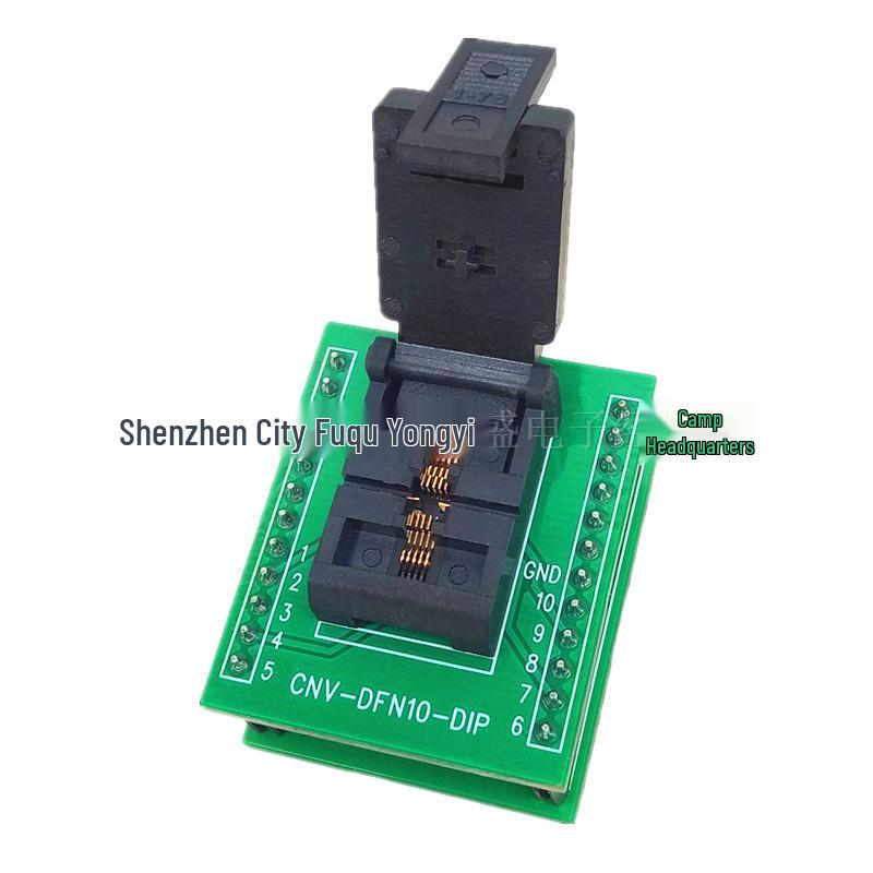 DFN3X3-10L(0.5) Testsockel - DFN10 Programmier-IC-Adapter, Vergoldet, 0,5mm Rastermaß