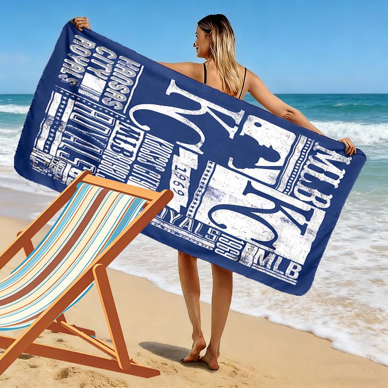 Kansas City Print Beach Towel, Large Soft Quick Dry Towel for Beach Camping Swimming