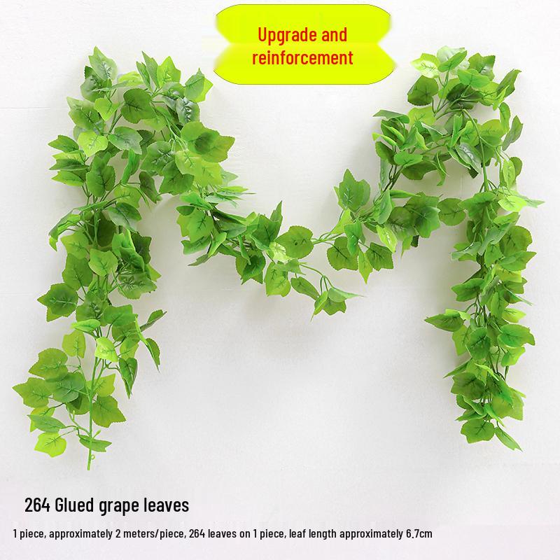 Artificial Rattan Morning Glory and Green Ivy Leaf Vine for Decoration