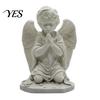 Small Angel Figurine for Shelf 3D Printed Kneeling Praying Statue, Matte White Cherub Sculpture Eco-friendly PLA Decor Home Decor, Healing Office