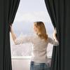 Set of 2 Level 1 Blackout Solid Thick Effective Heat Sound Fashionable Curtains with Memory Energy Day and Night For Living Coffee Small Window