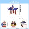 Festive Independence Day Wooden Welcome Plaque Glowing Star Flag Decoration