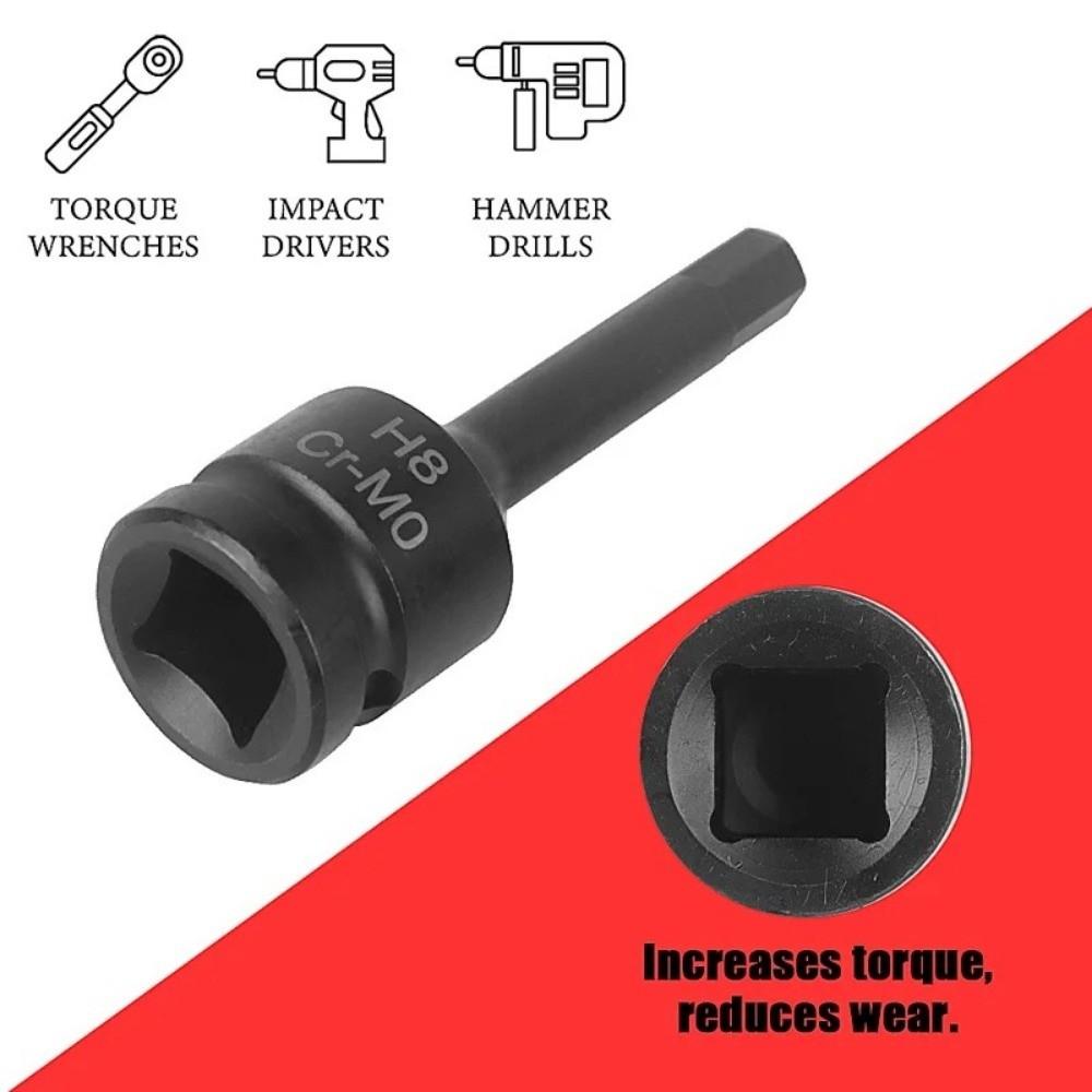 10PCS Cr-Mo Steel Impact Wrench Socket 1/2 Inch Drive Metric  Power Nuts Driver  Socket Removal