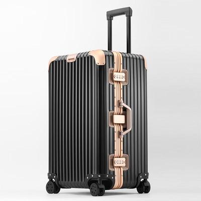 PACKAGE FASHION Aluminum-Magnesium Alloy Hardside Spinner Luggage