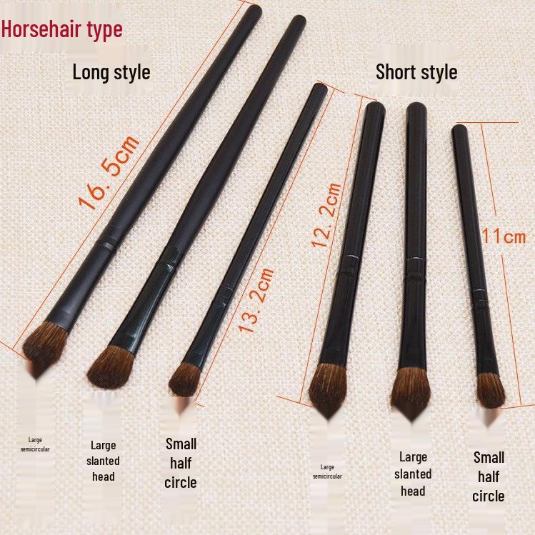 In-Stock Single Pony Hair Brush Set: Eyeshadow, Lip, Angled Nose, Contour, and Shading Makeup Tools