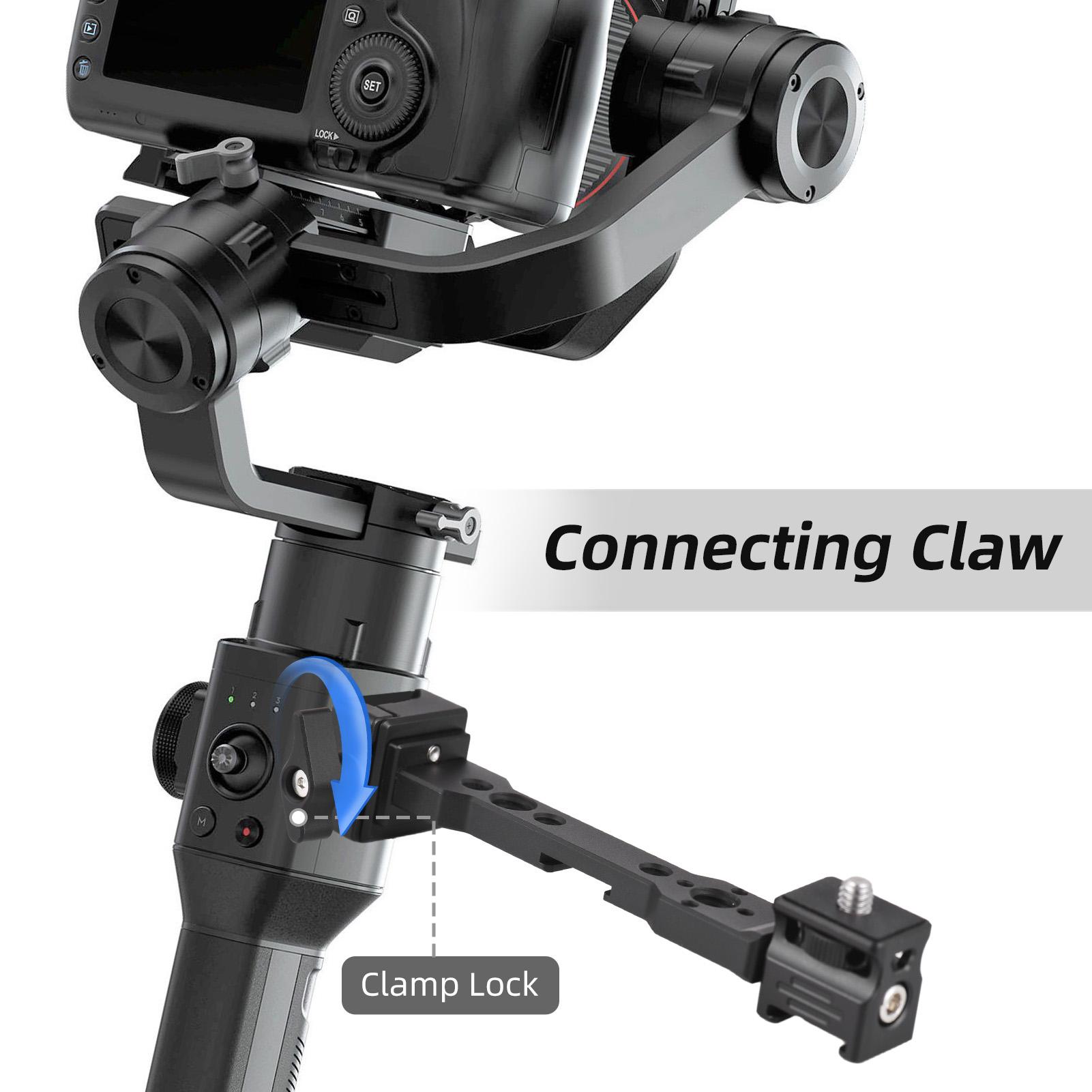 Aluminum Alloy Extension Bar Bracket Camera Mount Stabilizer Accessories for Ronin R PRO 2 C2 with 2 Cold Mounts 360 degrees Rotating Head M