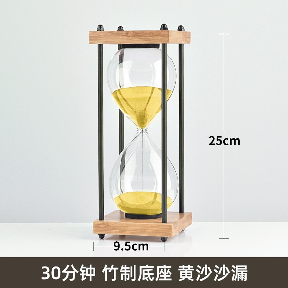 Glass Hourglass Timer 15 30 60 Minutes Kids Anti Fall Creative Retro Sand Timer Decor