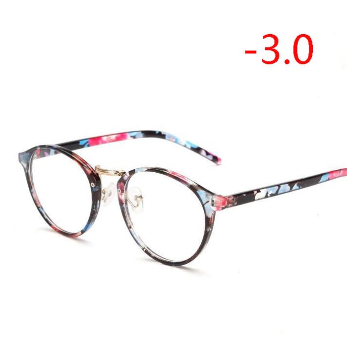 Retro Runde Brille Männer Frauen Ultraleicht Myopie Brillen Myopiebrillen fertig -1 -1,5 -2 -2,5 -3 -3,5 -4 -4,5 -5 -6