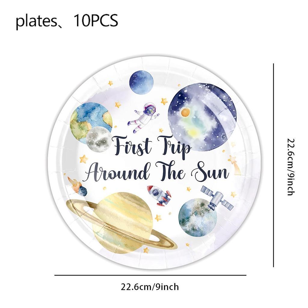 Starry Sky Astronaut Party Plates & Decorations - Kids' Birthday Theme