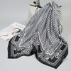 68cm plaid printed scarf Women's new spring summer emulation silk scarf Fashionable and versatile sun protection headscarf shawl