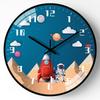 14-inch 35cm wall clock children's room bedroom mute clock living room planet space space living room wall clock
