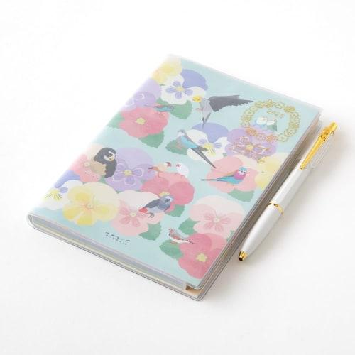 Midori Pocket Diary Notebook 2025 B6 Weekly Bird Pattern 22311006 (Starting from January 2025)