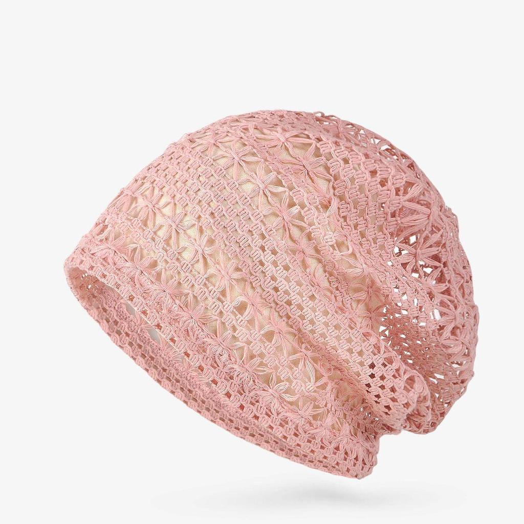 Spring and Summer Lace Mesh Baotou Hat Women's Hollow Breathable Thin Single-layer Stacking Hat