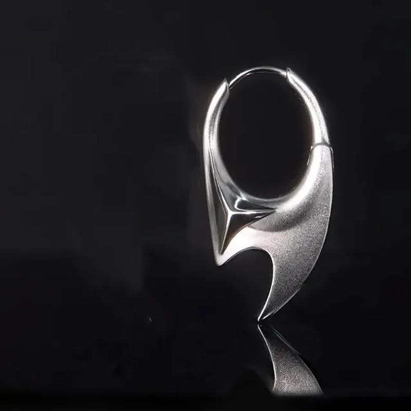 

2024 Women Men Silver Color Unique Personalized Earrings Cyberpunk Minimalist Unisex Earrings Trendy Party Jewelry Accessory