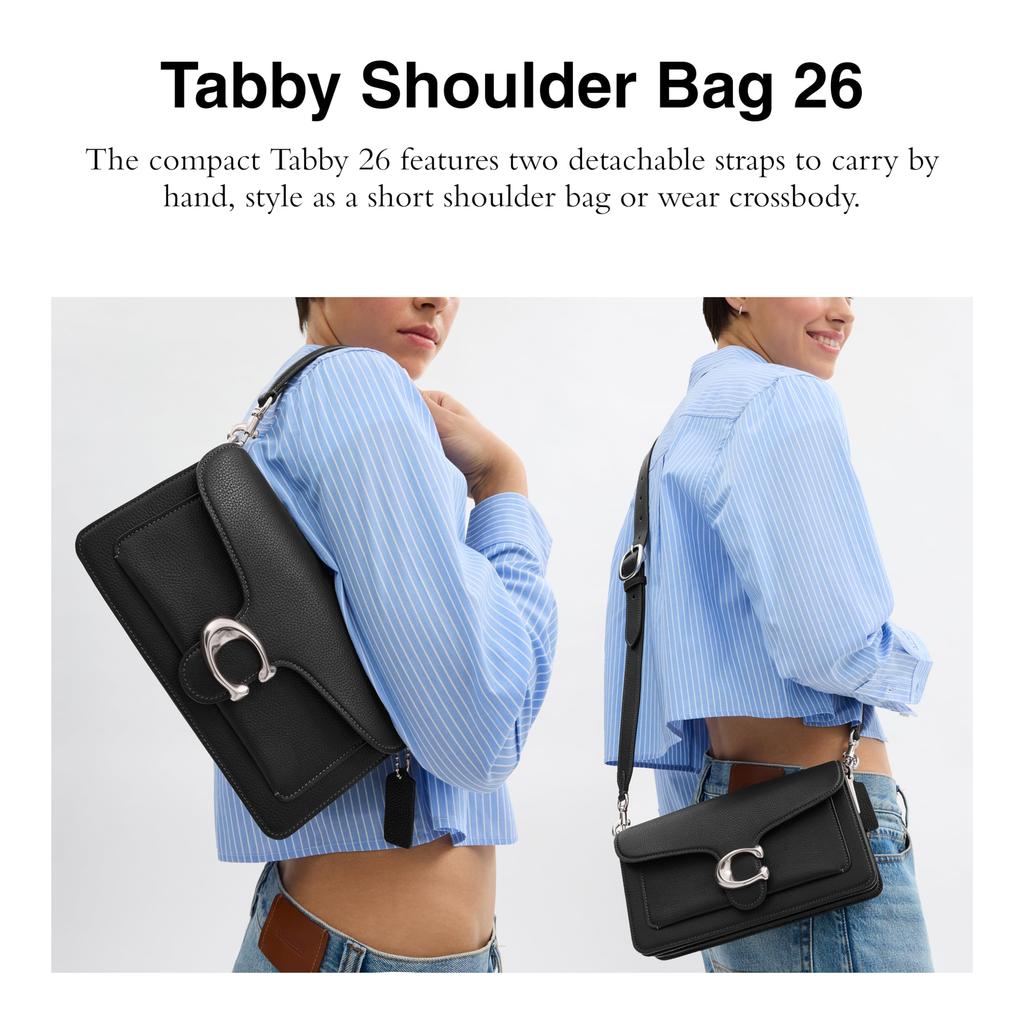 Coach Tabby Shoulder Bag 26 Black Black