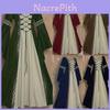 Damen Langarm Mittelalterkleid in Grün Für Cosplay Oder Andere Anlässe