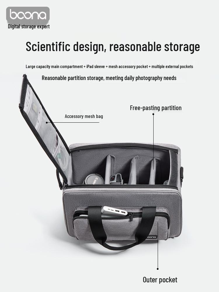 DSLR Mirrorless Camera Crossbody Bag for Canon, Sony, Fujifilm – Single Shoulder Lens Handbag