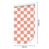 Checkerboard wallpaper, coral background, coral center, 50x1000
