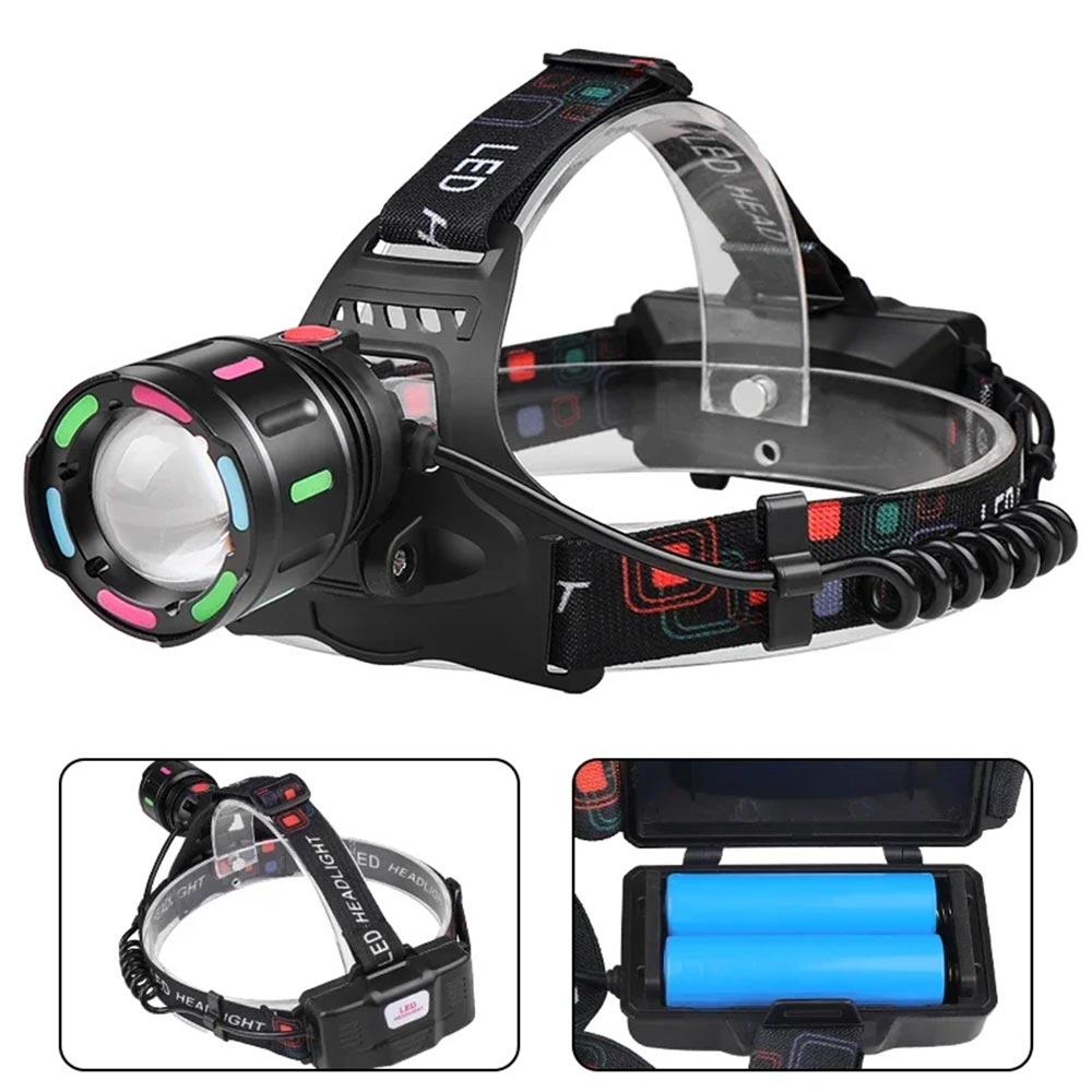Multifunctional LED Headlamp USB Rechargeable Powerful Head Flashlight Camping Search Light Front Headlight Lantern