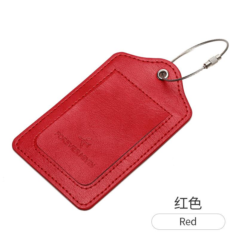 

New luggage tag anti-lost metal lanyard boarding pass name tag travel bag tag червоний