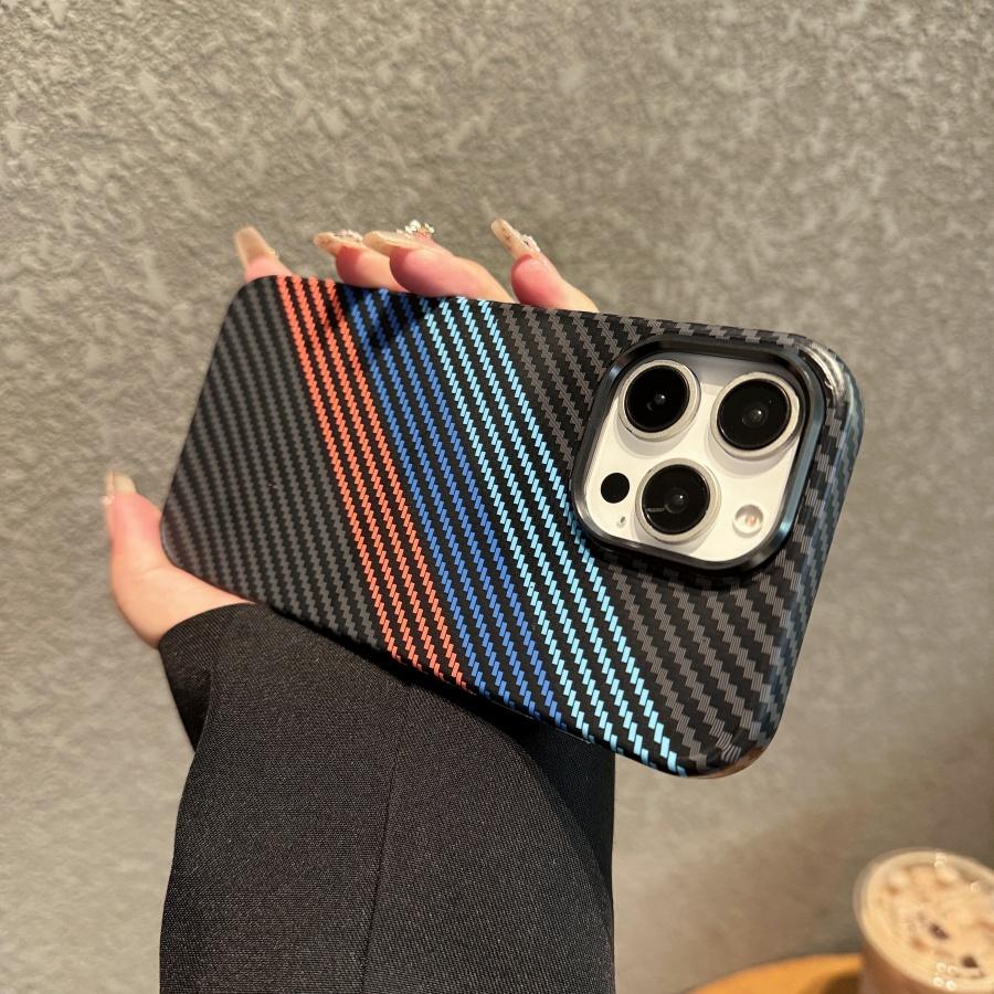 Luxury Carbon Fiber Magsafe Phone Case Metal Lens For iPhone 11 12 14 15 13 16 Pro Max  Wireless Charging Shockproof Cover Fundas