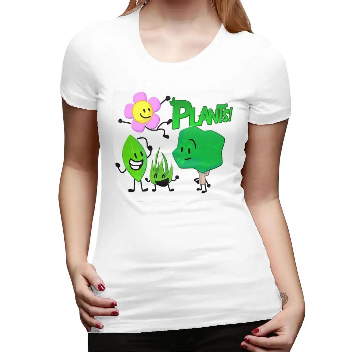 

BFDI Plant Characters TShirt for Women ONeck Streetwear T Shirts Womens Tees Short Summer Clothes Tops S