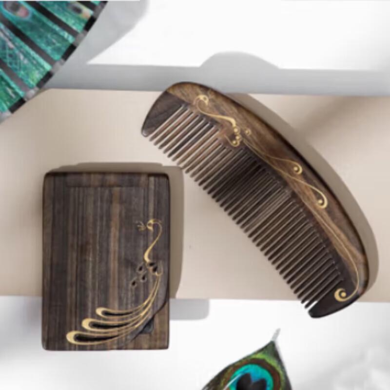 Tan Mujiang Portable Hair Care Massage Comb & Mirror Set