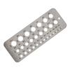 Stainless Steel 29-Hole Drill Gauge With High Contrast Markings Durable Quick Precise Measuring 1/16 Inch To 1/2 Inch Size Bits