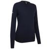 Womens/Ladies Fine Knit V Neck Long-Sleeved Golf Pullover