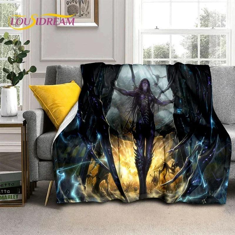 3D StarCraft Classic Game Gamer Blanket,Soft Throw Blanket for Home Bedroom Bed Sofa Picnic Travel Office Rest Cover Blanket Kid