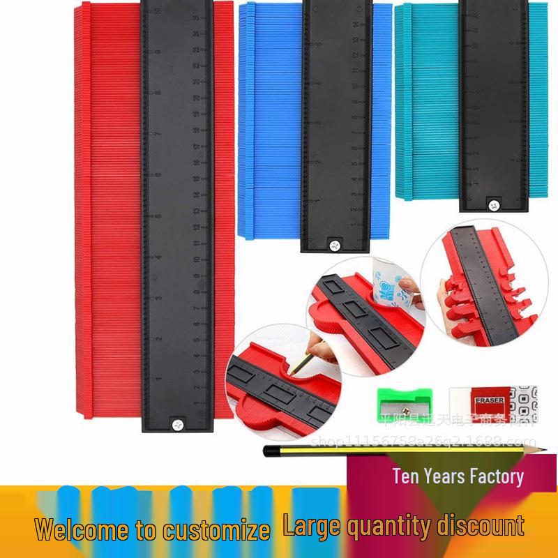 

5-дюймовый и 10-дюймовый контурный шаблон - Шаблон для снятия неровных контуров и радиусов 10 inch Red with OPP Bag