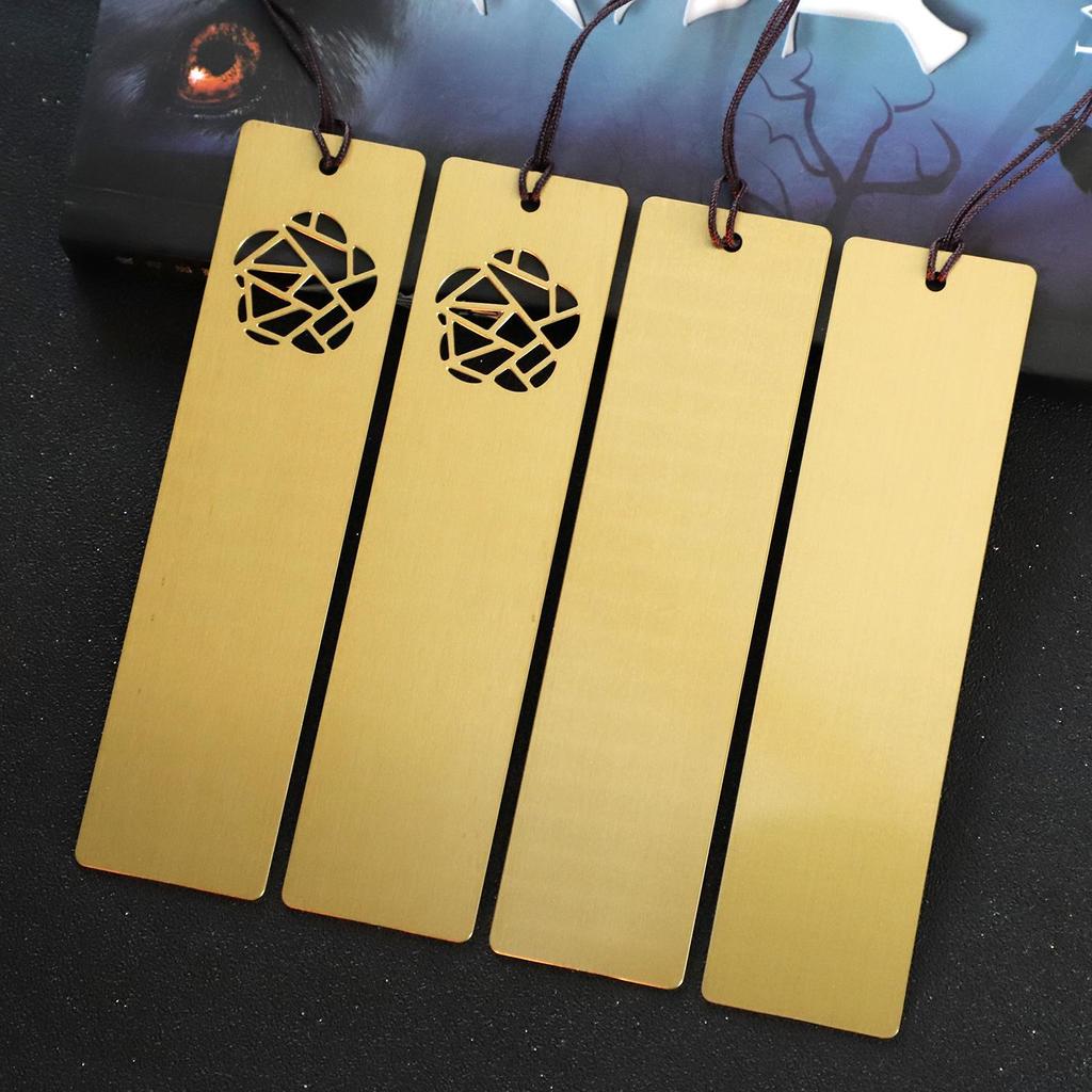 Segnalibro in Ottone del Sutra del Cuore Prajnaparamita - Versione Qianlong Copiata a Mano, Regalo Stile Cinese per Padre o Fidanzato
