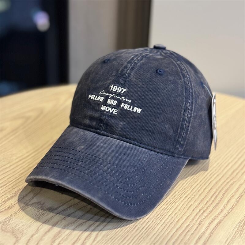 Outdoor Embroidery Alphabet Baseball Cap Male Female Youth Couple Student Soft Top Cap Washed Sun Cap