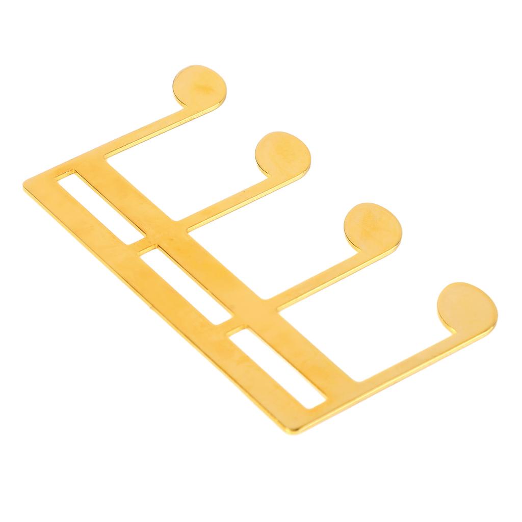 Sheet Music Clip Metal Note Pattern Delicate Music Book Clip Page Holder for Piano Guitar Gold