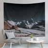 Nature Mountain Forest Tapestry Winter Snowy Tree Landscape Tapestry Wall Hanging Decor Tapestries Bedroom Home Living Room Dorm