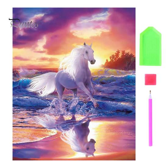 

1 комплект набору для малювання стразами Квітка Дракон Коня Дизайн DIY Подарунок Домашній декор Смола Стрази Малюнок для будь-якої кімнати E