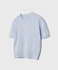 KIIMUIR (Women) Cotton Round Cable Half Knit_Sky Blue