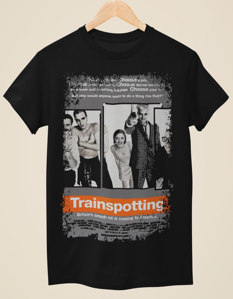 Trainspotting Movie Poster Inspired Unisex Black TShirt