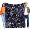 Magical Cosmic Blanket Soft Plush Throw Blanket for Home Decor, Ideal for Bed Sofa Use, Cozy Starry Night Design, Great Gift for