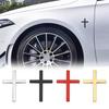 Cross Model Car Stickers Durable Zinc Alloy 3D Waterproof Scratch Cover for Auto Body Decoration