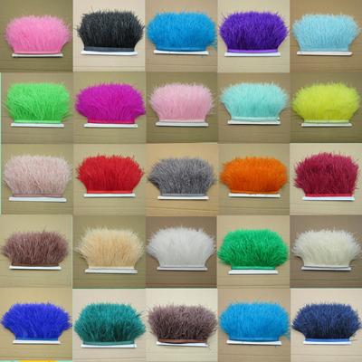 10Yard High Quality Ostrich Feather Trim Fringe Feather Ribbon 3-4 Inch 8-10CM Width Sewing Crafts Costumes Decoration
