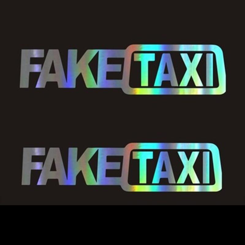 Divertente FALSO TAXI Auto Auto Adesivo FakeTaxi Decalcomania Dell'emblema Vinile Adesivo Universale Per BMW Ford Toyota VW Honda Kia Opel Kia
