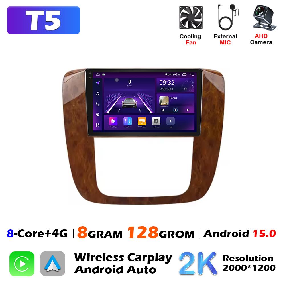 Android 15 Car Radio For GMC Yukon Sierra Chevrolet Tahoe 2007-2012 Carplay Multimedia Video Player Navigation GPS Stereo WIFI4G Anj123