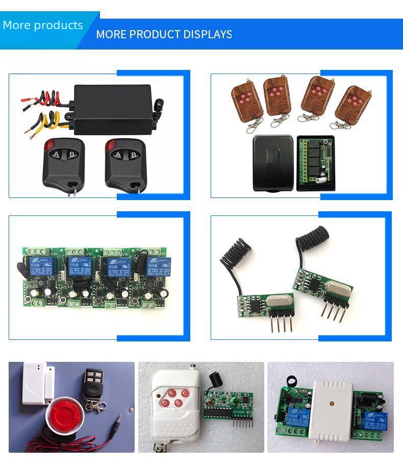 12V 2-Way Wireless Remote Control Switch with 2-Button AB and Three Remotes in Stock